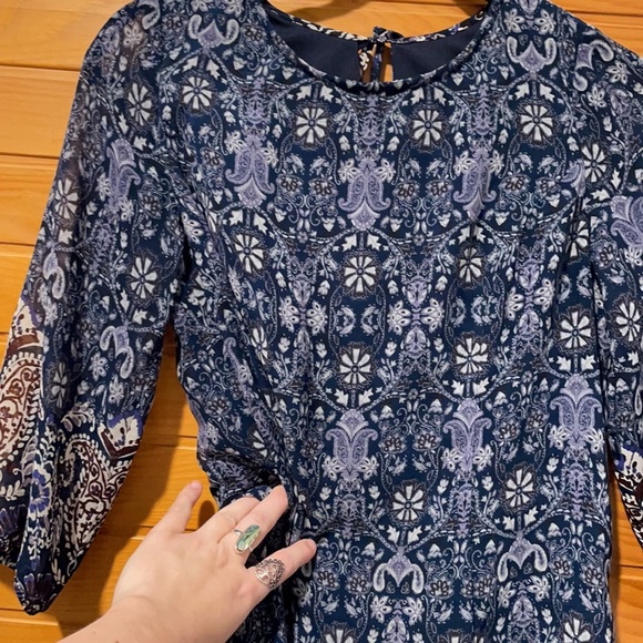 3/$15 Layered chiffon boho dress - Picture 3 of 4